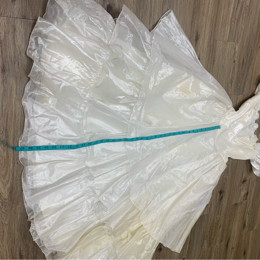 VINTAGE ROSETTE WEDDING DRESS - Picture 9 of 9